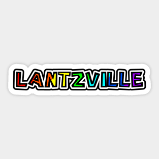 Town of Lantzville BC - Rainbow Text Design - Colourful Name Gift - Lantzville Sticker